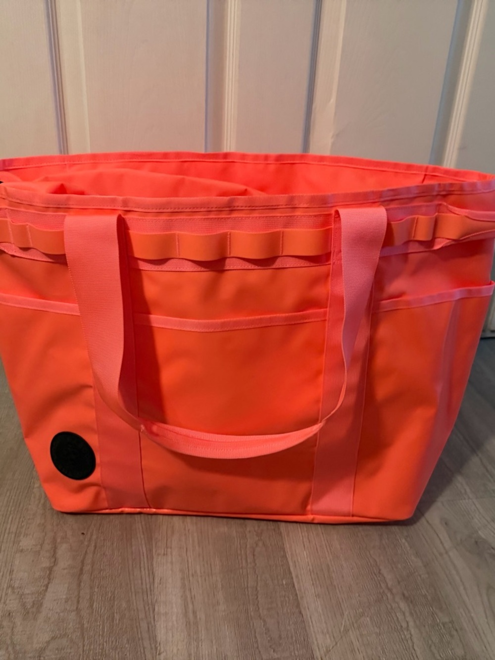 Baboon to the moon go tote bag in neon punch